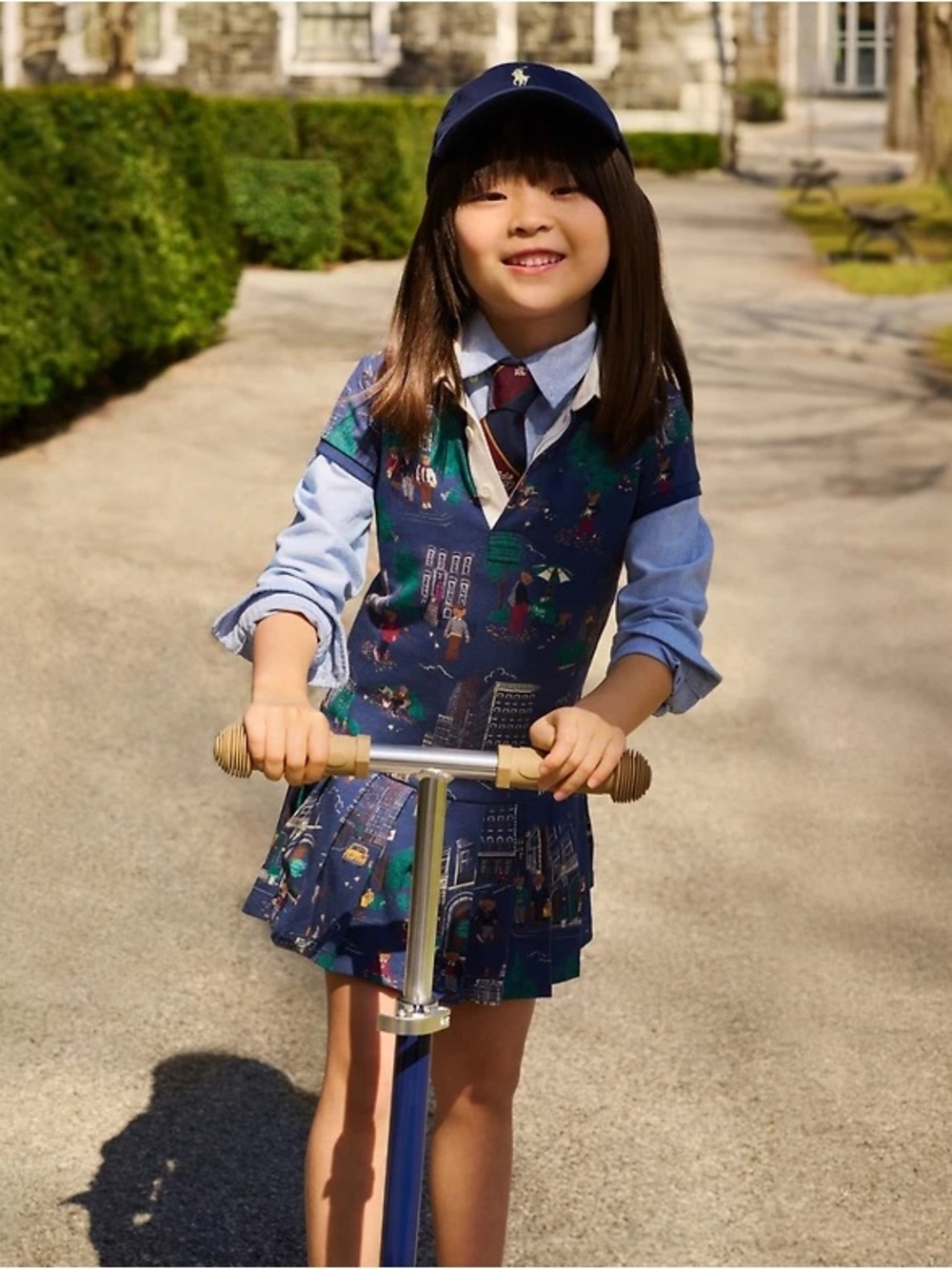 Polo Ralph Lauren Toddler and Little Girls Bear Jersey Rugby Dress 6